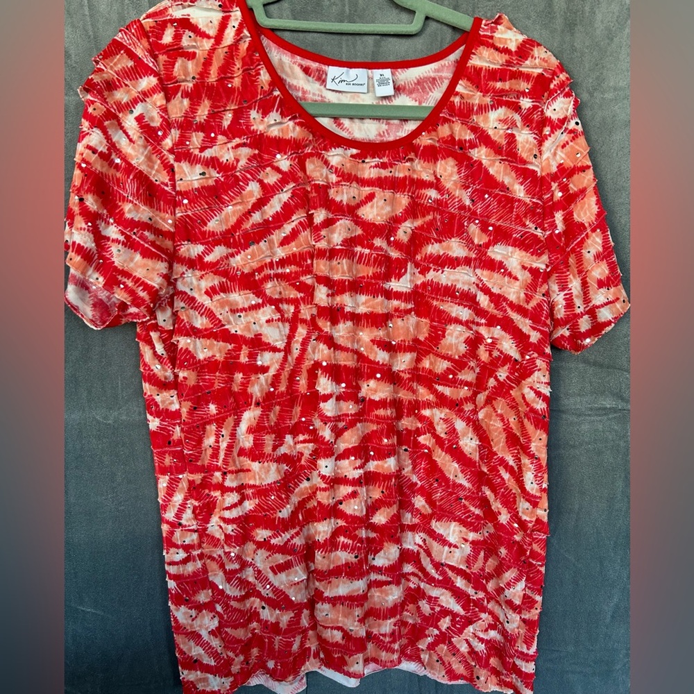 Kim Rogers Blouse XL 97% polyester 3% spandex